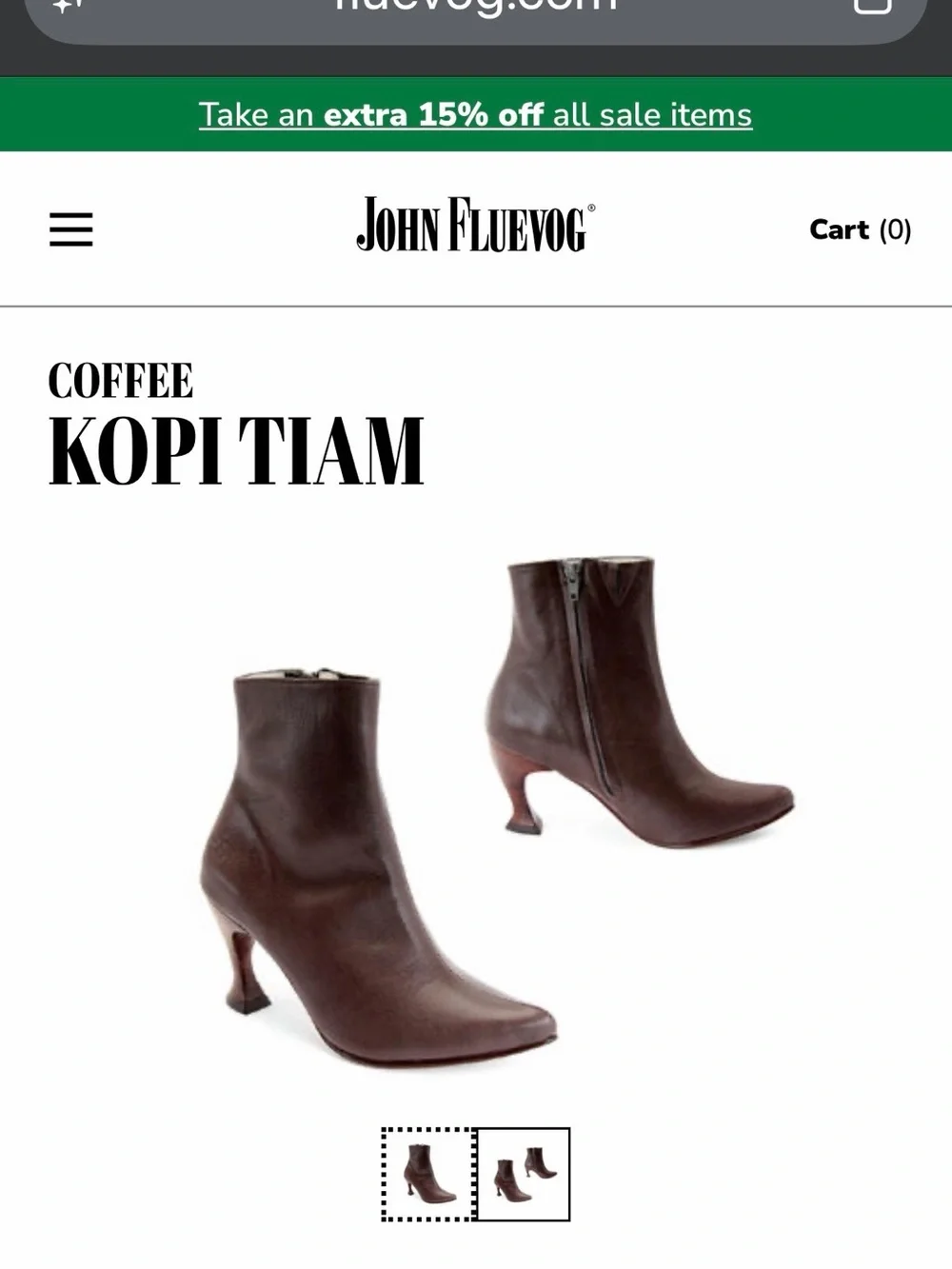 John Fluevog Dark Brown Pointed Toe Leather Ankle Boots